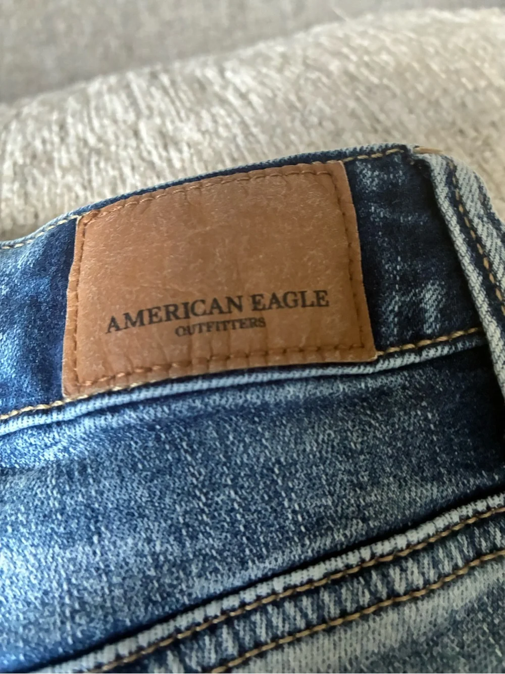 American Eagle Outfitters Frayed Distressed Denim Shorts - Blue